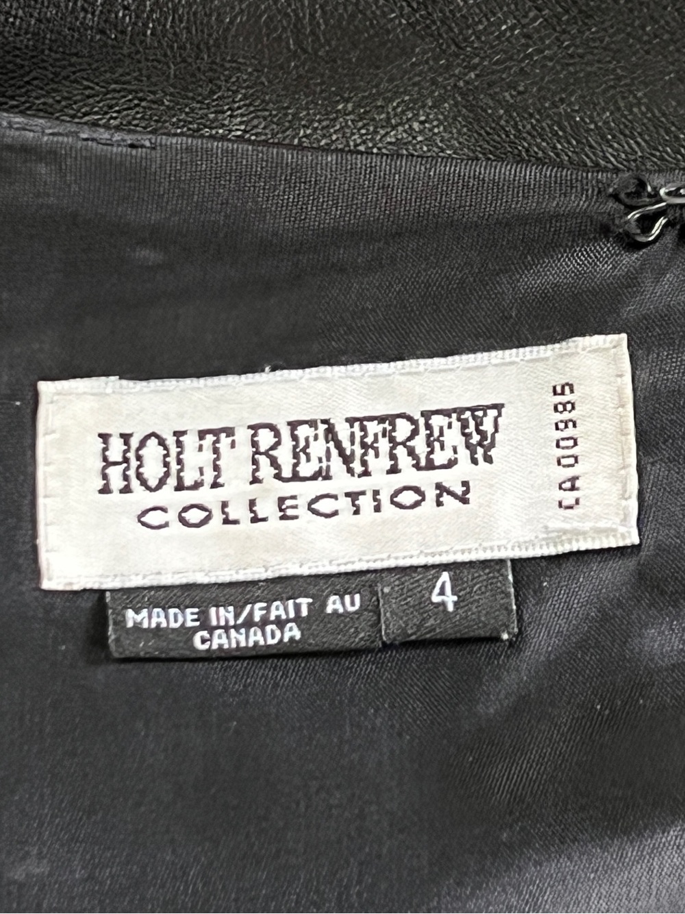 Holt Renfrew Black Leather Pencil Skirt 28” waist - Picture 3 of 11